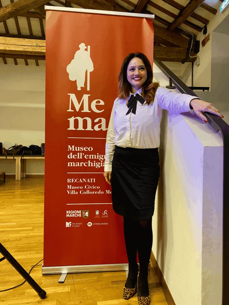 Valeria em uma das suas colaborações com o Museu da imigração