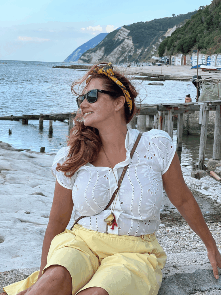 Valeria no seu passeio de verão