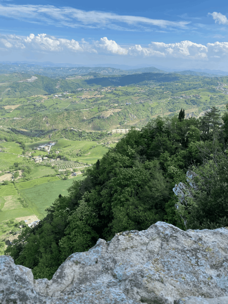 Panorama visto das colinas de São Marino